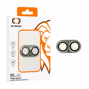 Karkaistu lasi Tel Protect 95% AR+AF Full Metal kameransuoja iPhone 17:lle vihreä (kamerasaareke)