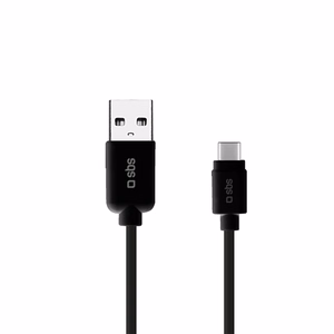 SBS TECABLETYC1KPOS USB-A - USB-C Kaapeli 1m - musta