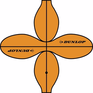 Dunlop 8-paneelinen ulkokoripallo, koko 7, oranssi