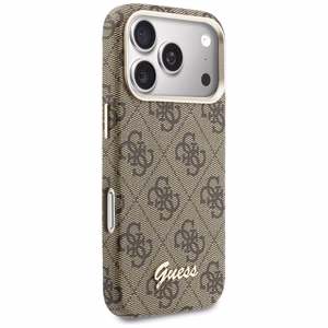 Guess 4G Script MagSafe suojakuori iPhone 17 Pro ruskea