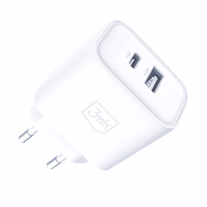 Tarvikkeet – 3mk DualCharge 20W PD3.0 QC 3.0 PPS USB 1A1C, valkoinen