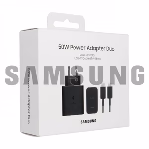 Laturi Samsung EP-T5020XB musta 50W (sis. pakkaus) + Type-C kaapeli / 100% Aito /