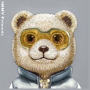 Nimmy Cool&Cute 2.0 Bear Suojakuori iPhone 15:lle - harmaa