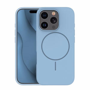 Silikoninen ohut magneettinen suojakuori iPhone 17 Air vaaleansininen