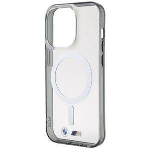 BMW BMHMP14XHCRS Suojakuori iPhone 14 Pro Max 6.7" läpinäkyvä hardcase Silver Ring MagSafe