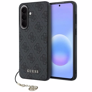 Guess HC PU 4G Classic Logo case with charm for Samsung Galaxy A37 black