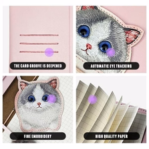 NIMMY setti 2in1 muistikirja + kynä BIG EYED PET 2.0 Kissa vaaleanpunainen