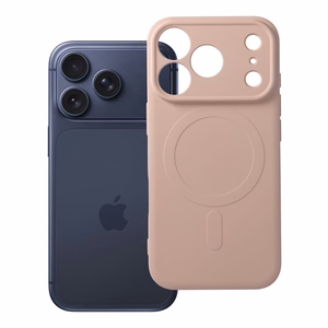 Silikoninen Mag Cover-suojakuori mallille iPhone 17 Pro / 18 Pro, MagSafe-yhteensopiva kameransuojauksella – vaaleanpunainen
