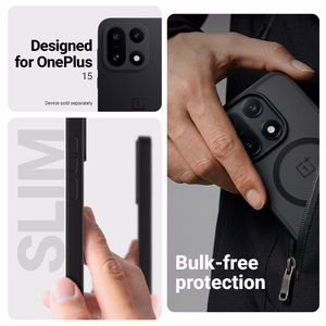 Crong Hybrid Matte Magnetic MagSafe -suojakuori OnePlus 15 -mallille, musta