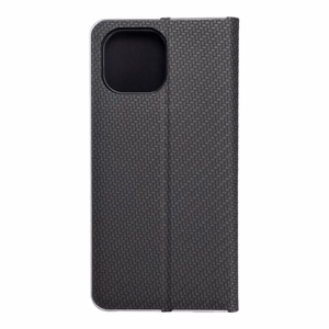 Puhelinkotelo LUNA Book Carbon Xiaomi Mi 11 Lite 5G / Mi 11 Lite LTE (4G) / Mi 11 Lite NE - musta (m)