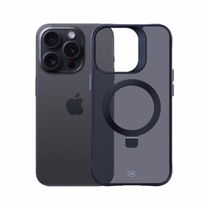 3mk Smoke Case Mag&Stand Suojakuori Apple iPhone 16 Pro Max:lle - musta