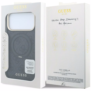 Guess Ring Stand 360 4G Classic Logo MagSafe suojakuori malleille iPhone 17 Pro Max / 18 Pro Max, musta