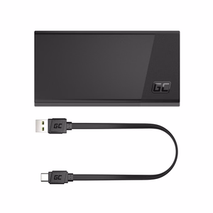 Green Cell GC PowerPlay 20S -varavirtalähde, 20 000 mAh, 22,5 W, PD, USB-C, pikalataus, Panther Black