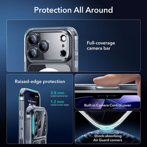 ESR Classic Hybrid MagSafe + Karkaistu lasi -setti iPhone 17 Pro Max:lle - Kirkas