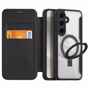 Dux Ducis Skin X Pro kotelo magneettisella sormusjalustalla Samsung S24 - musta
