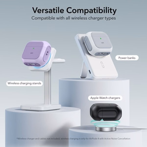 ESR Orbit Halolock MagSafe kotelo Apple AirPods 4 - violetti