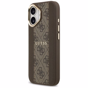 GUESS Suojakuori iPhone 17:lle MagSafe-yhteensopiva GUHMP17SPG4SEMCW (PU W/ 4G Stripe) ruskea