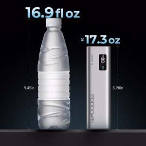 Powerbank Cuktech CUKP200XGLGR 85W 20000mAh 2 x USB-C 1 x USB-A - harmaa