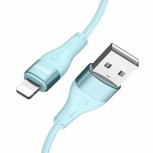 BWOO kaapeli USB - Lightning 1m 3A Minimalistinen silikoni valkoinen X280L