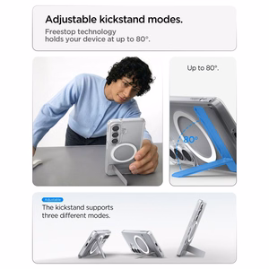 Spigen Ultra Hybrid S Mag MagSafe Suojakuori Samsung Galaxy S26:lle - läpinäkyvä ja valkoinen