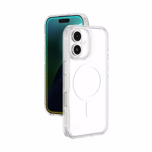AmazingThing Titan Pro Mag Suojakuori Magneettisella Renkaalla iPhone 16:lle - läpinäkyvä
