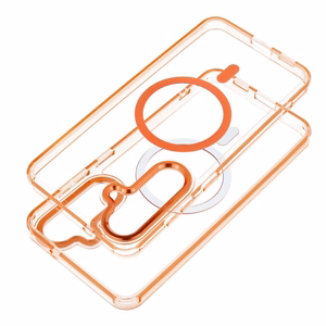 Case for Samsung S26 Frame Clear Hybrid Mag Cover compatible with MagSafe hermes orange