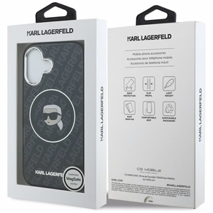 Karl Lagerfeld IML Karl Head Logo MagSafe -suojakuori iPhone 17 - musta