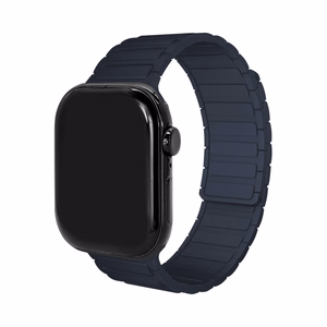 Mobilize silikonikellonranneke - magneettinen - Apple 42/44/45/49mm - sininen