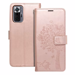 MEZZO Book-suojakuori Xiaomi Redmi Note 10 Pro:lle tree Rose Gold