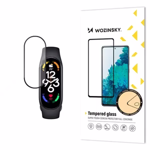 Wozinsky Full Glue koko näytön karkaistu lasi kehyksellä Xiaomi Mi Band 8:lle - musta