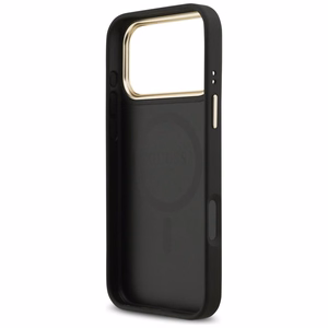 GUESS Suojakuori IPHONE 17 Pro Max MagSafe GUHMP17XP4GRMDEK (PU W/ 4G Strass Logo) musta