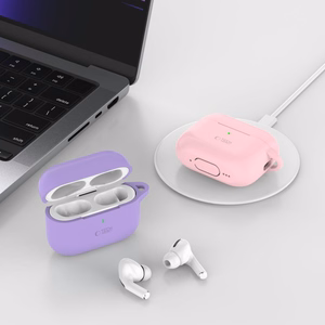 Tech-Protect Silikoninen Hook -suojakuori Apple AirPods Pro 1 / 2:lle - musta