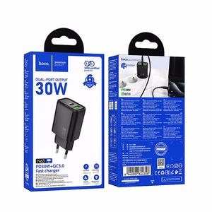 Puhelinlaturi Hoco USB A + USB C QC3.0 PD 3A 30W N63 musta