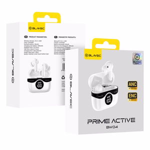 Blavec Bluetooth TWS Kuulokkeet BW-04 Prime Active ANC+ENC (BW04PA-W) valkoinen