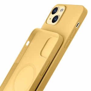 3mk Hardy Silicone MagCase Suojakuori iPhone 15 Plus:lle - keltainen