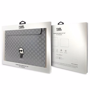 Karl Lagerfeld Saffiano Monogram Ikonik Suojakuori 14 tuuman kannettavalle - hopeinen