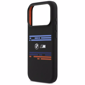 BMW M Silicon Horizontal Line MagSafe Suojakuori iPhone 17 Prolle - Musta