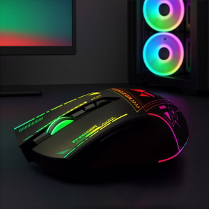 Wozinsky WMGB-3200 Wireless Optical Gaming Mouse with Built-in Rechargeable Battery 3200 DPI with RGB Lighting - Black