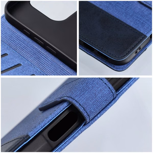 Flip-suojakuori iPhone 16 PRO:lle Gomma Book sininen