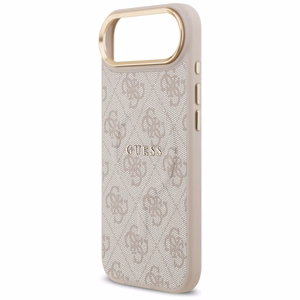 Guess 4G PU Classic Logo MagSafe suojakuori iPhone 17 Air:lle - vaaleanpunainen
