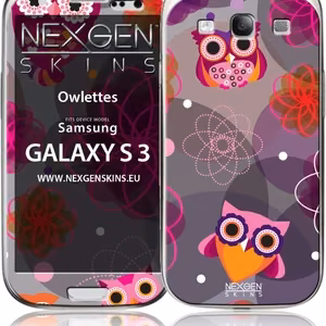 Nexgen Owlettes 3D -koristetarrasarja Samsung Galaxy S3 -puhelimelle