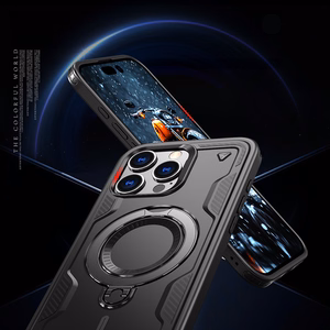 Hybrid Armor Trendy Suojakuori MagSafella iPhone 16 Pro Max:lle - Musta