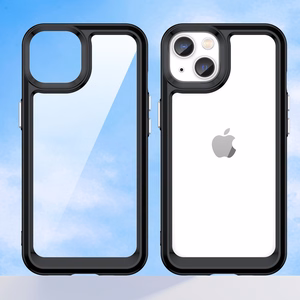 Outer Space Case iPhone 14 Plus hard cover with a gel frame black