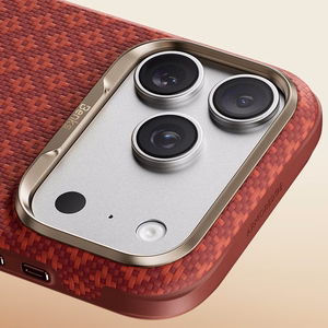Benks ArmorGrid Edge X9 Air Navigator Kevlar-suojakuori (C.K.FL.AP.RD.X069) iPhone 18 Pro / 17 Pro -puhelimille, punainen (Sawy Red)