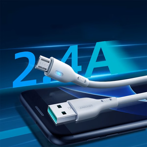 Joyroom Premium Series A13 USB-A / micro USB 2.4A 2m kaapeli - valkoinen