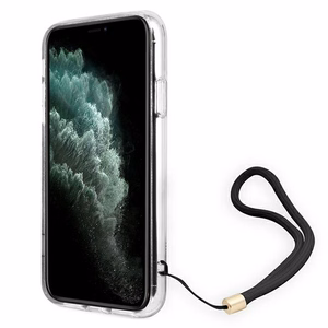 Guess GUOHCN61H4STW iPhone 11 ruskea/ruskea kovakotelo 4G Print hihna