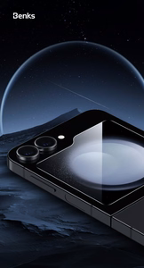 Benks Warrior HD karkaistu lasi Samsung Galaxy Z Flip 6:lle, musta
