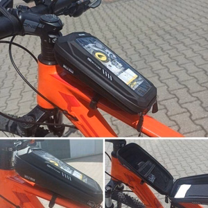 WILDMAN matkalaukku polkupyörän ohjaustankoon vetoketjulla, 0,5L (4 "- 7"), X3, musta