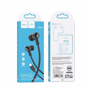 HOCO wire earphones Type C with microphone M86 black