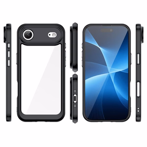 Outer Space Suojakuori iPhone 17 Air:lle - Musta Läpinäkyvä